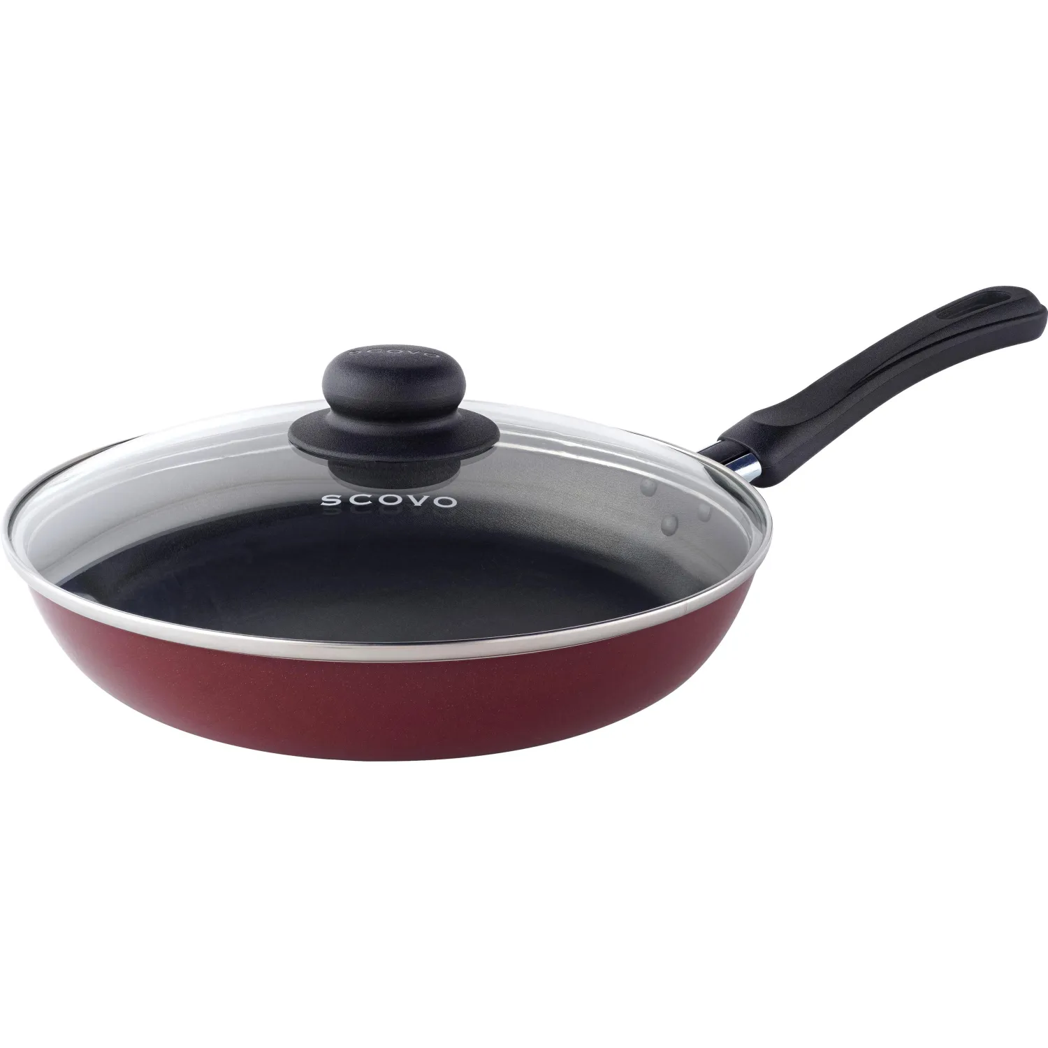 Сковорода алюминий 26 см + стеклянная крышка SCOVO СЭ-029