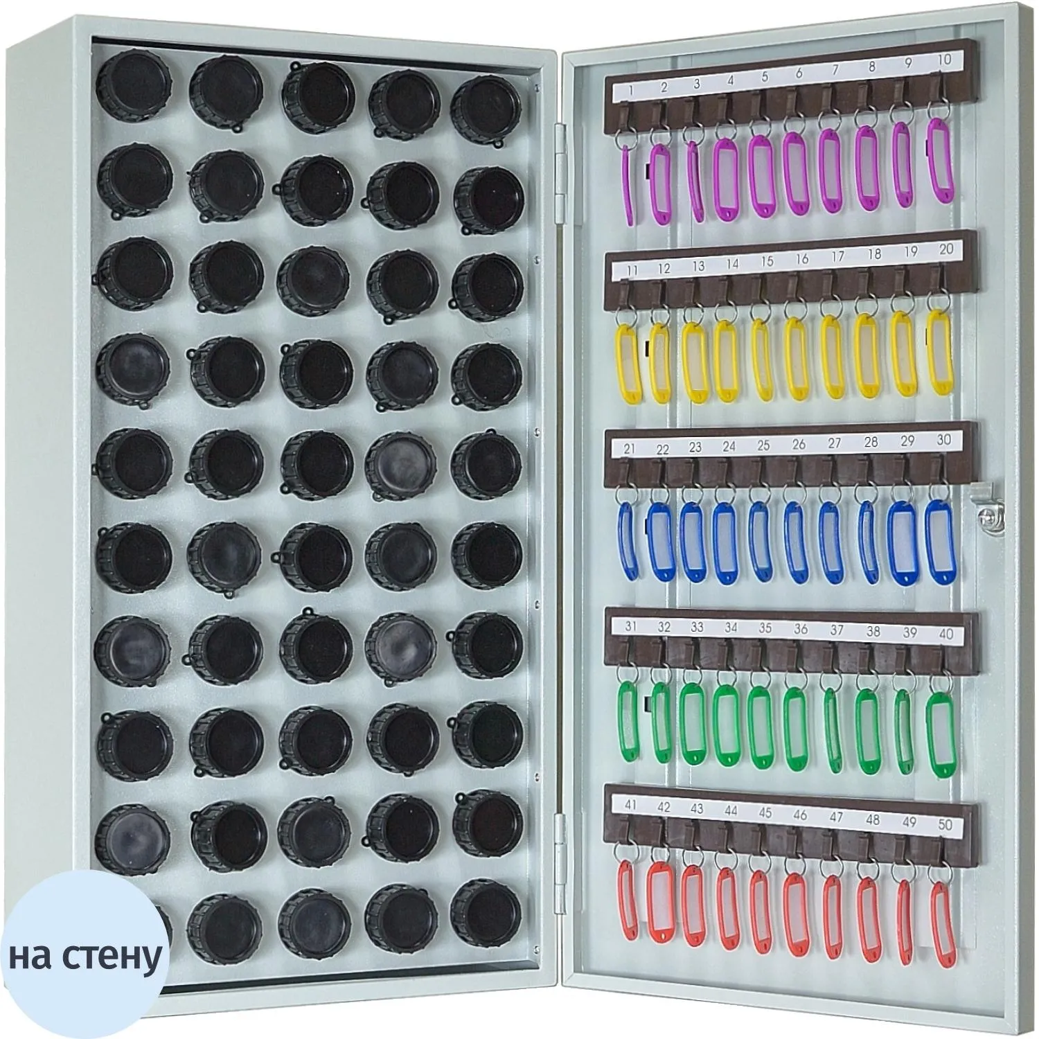 Ключница Мн КЛ-50П п, на 50 ключей (с пеналами), 350х180х650