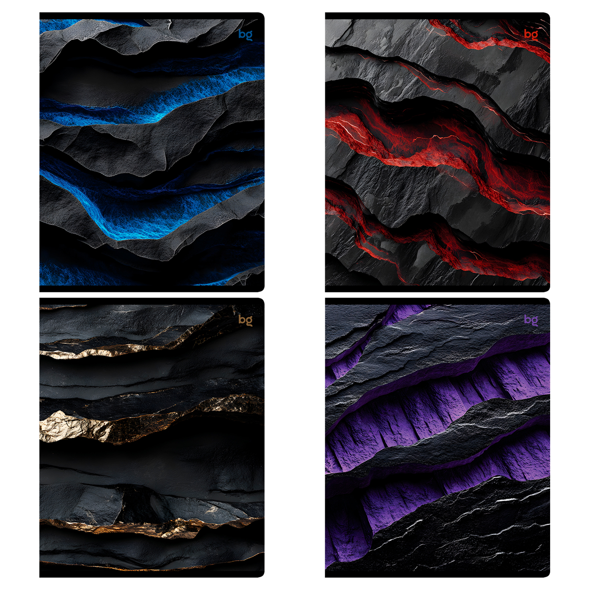 Тетрадь 48л., А5, клетка BG "Marble", глянцевая ламинация, микро sandy-touch лак