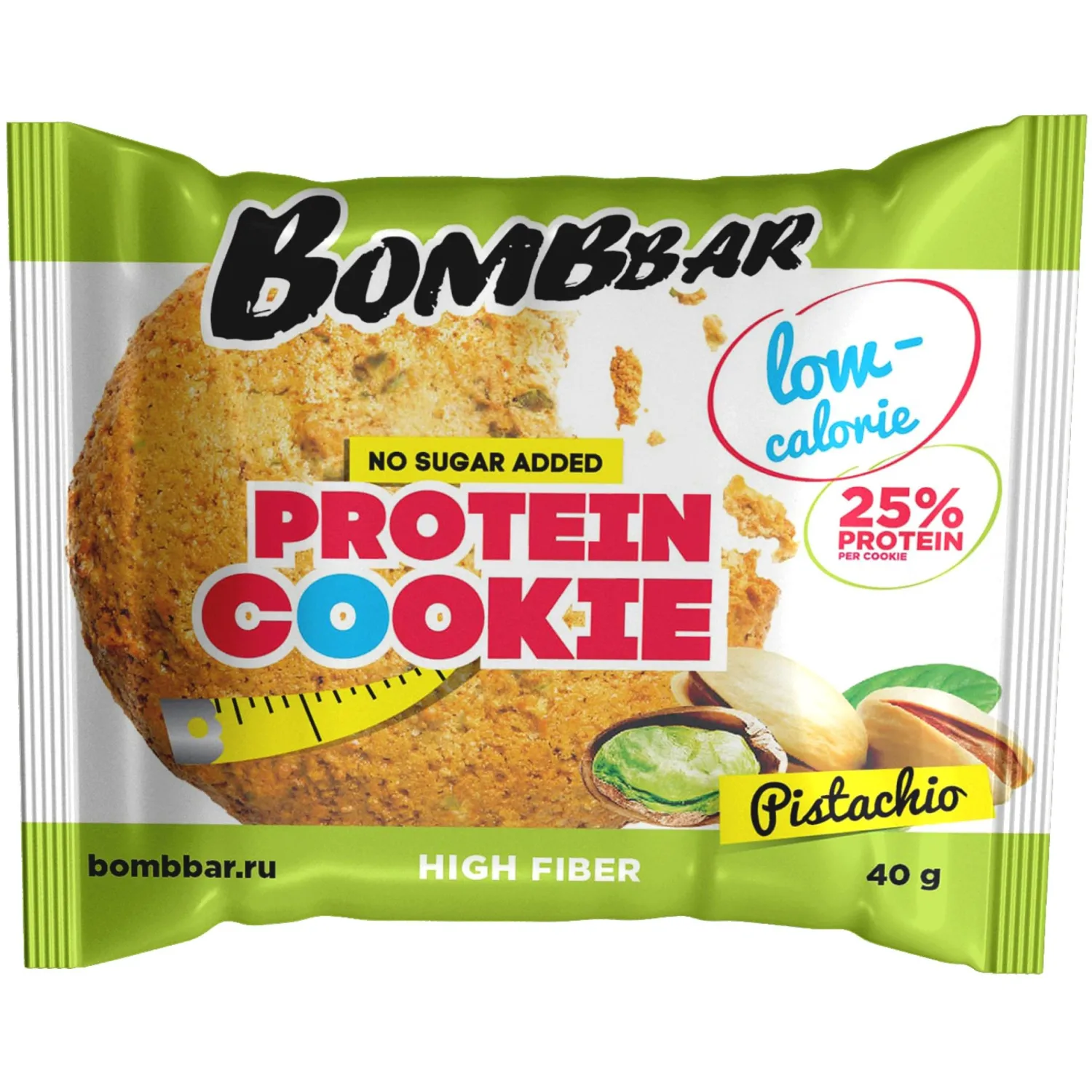 Печенье Bombbar протеиновое низкокаллорийное Фисташка, 40г