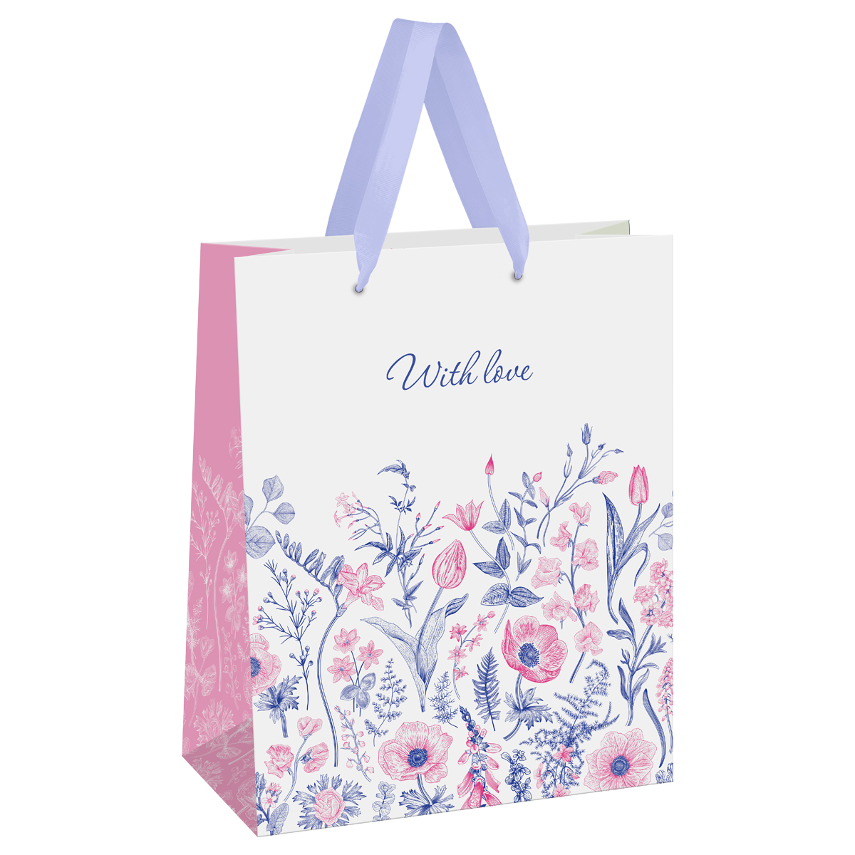 Пакет подарочный 26*32*12см MESHU "Meadow",  матовая ламинация