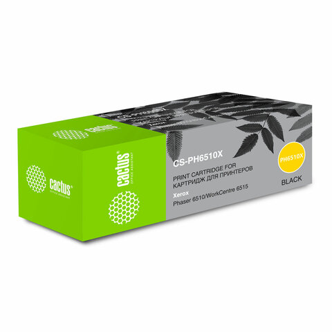 Картридж лазерный CACTUS (CS-PH6510X) для Xerox Phaser 6510/WC6515, черный, ресурс 5500 стр.