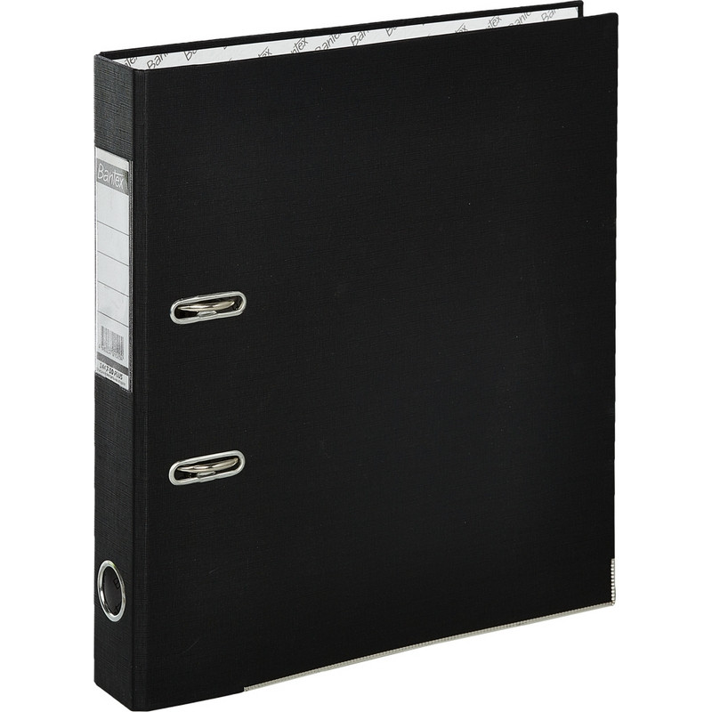 Папка-регистратор BANTEX ECONOMY PLUS,1447-10,50мм,чер,ПБП1,карм.кор,мет.уг