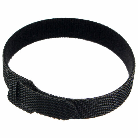 Хомуты-липучки 200x11 мм на основе ленты Velcro, CABLEXPERT, черные (12 шт.), VT-200x11BK