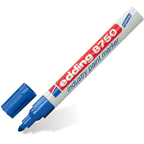 Маркер-краска лаковый (paint marker) EDDING "8750", СИНИЙ, 2-4 мм, круглый наконечник, алюминиевый корпус, E-8750/3 Маркер-краска лаковый (paint marker) EDDING "8750", СИНИЙ, 2-4 мм, круглый наконечник, алюминиевый корпус, E-8750/3