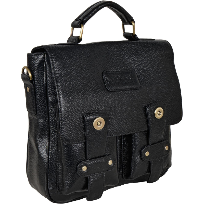 Сумка 5221 Black натур.кожа