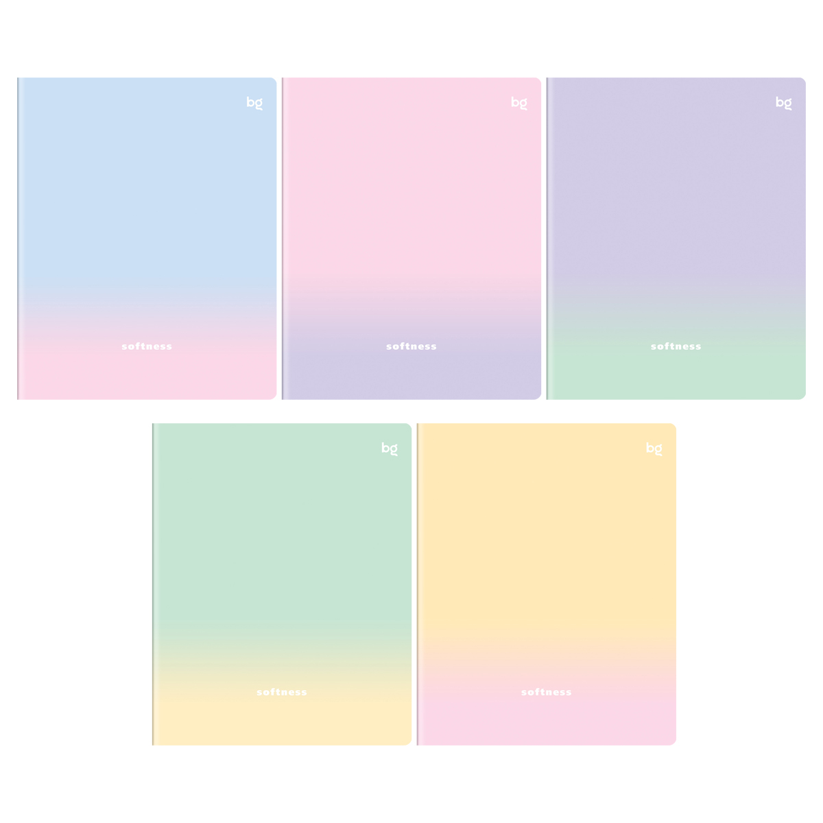 Тетрадь 80л., А5, клетка BG "Дыхание цвета", soft-touch ламинация