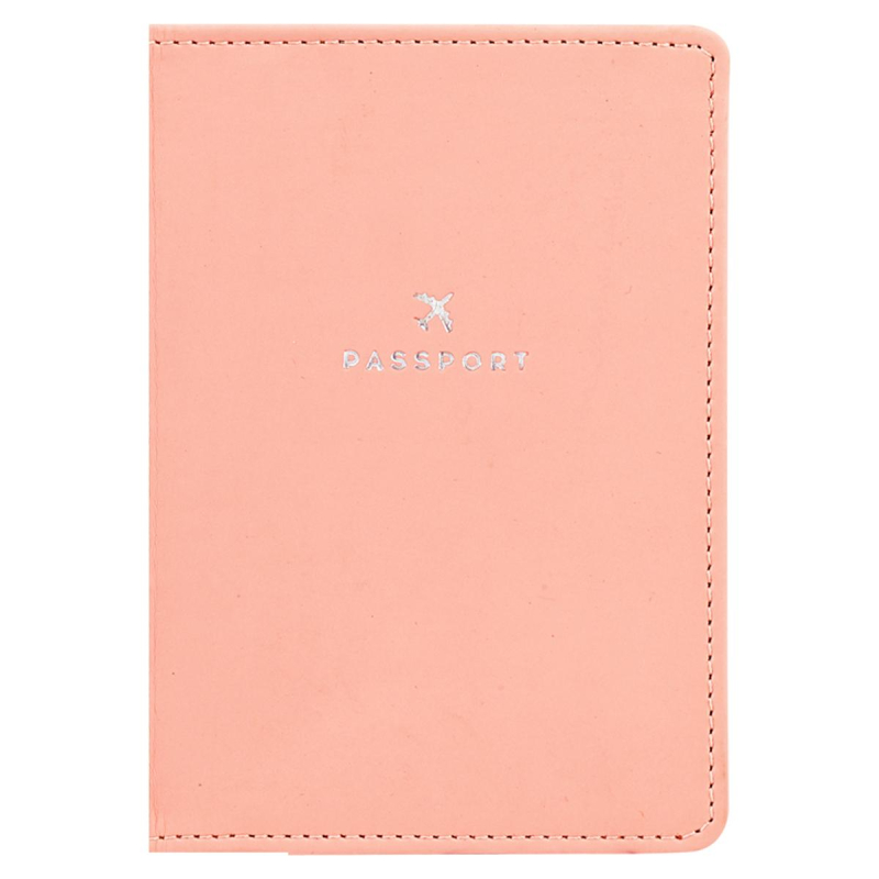 Обложка д/паспорта OfficeSpace Journey,иск.кожа софт-тач,персик,тисн,311108