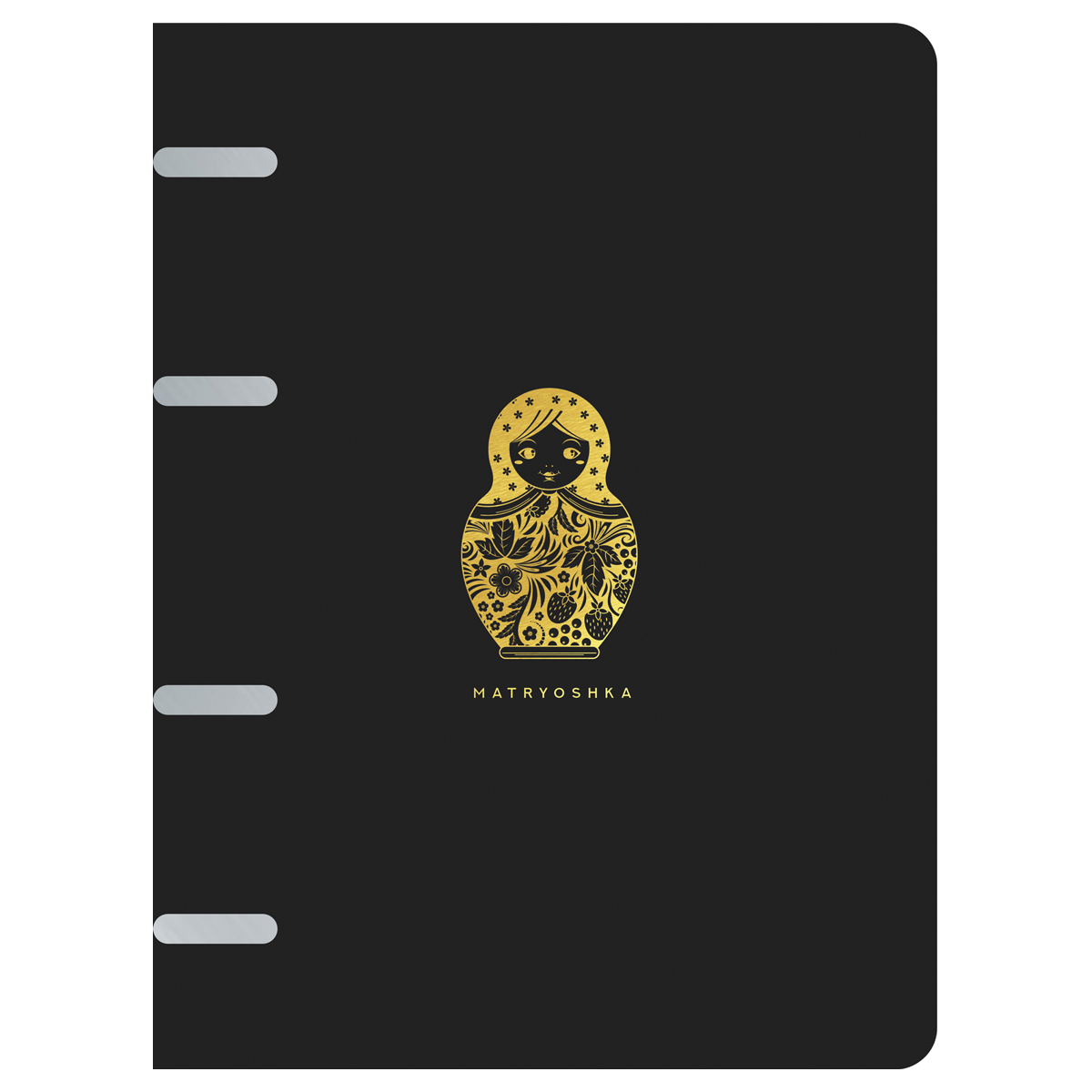 Тетрадь на кольцах А5, 80л. ЛАЙТ, кожзам, Greenwich Line "Matryoshka", тон. блок