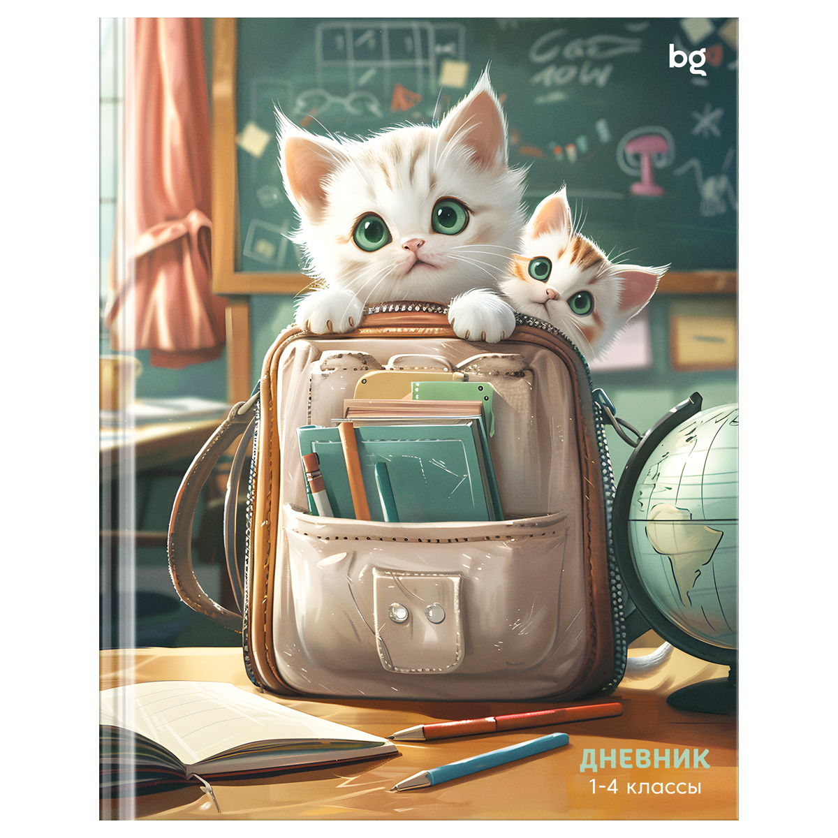 Дневник 1-4 кл. 48л. (твердый) BG "Маленькие помощники", матовая ламинация