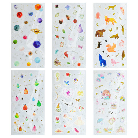 Наклейки декоративные "Black edition", 17,5х9 см, ассорти 6 видов, FUNSTER (ФАНСТЕР), 666100