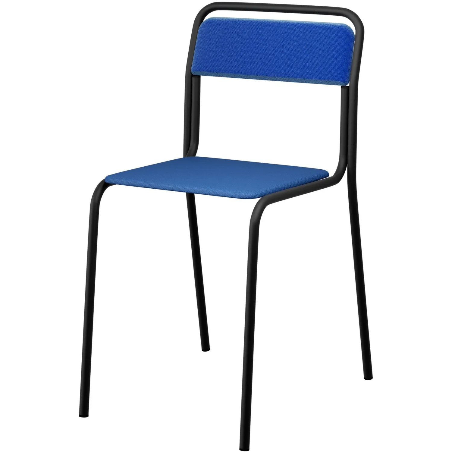 Стул UD_СМ7/7-02 Юнит каркас черный, ткань Т-04 синяя