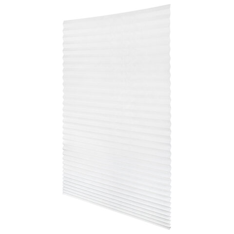 Жалюзи-плиссе, штора тканевая самоклеящаяся BRABIX, 90х180 см, "СТАНДАРТ+", 80 г/м2, цвет белый, 1 шт., 700008