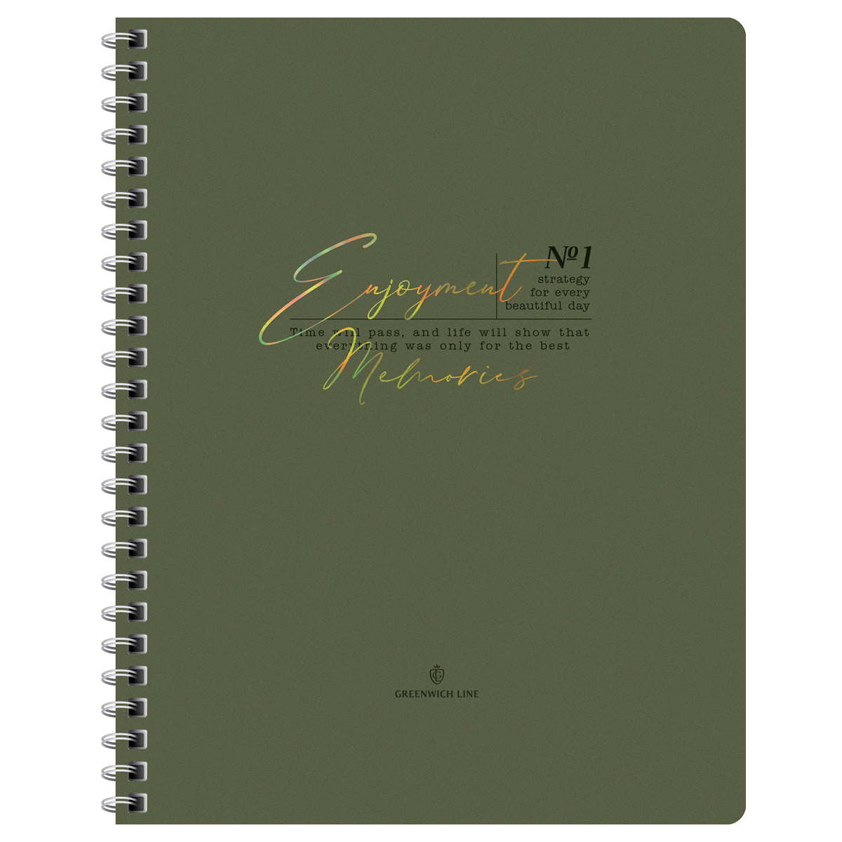 Тетрадь 80л., А5, клетка на гребне GreenwichLine "Moderate", матовая ламинация, тиснение фольгой, 80г/м2