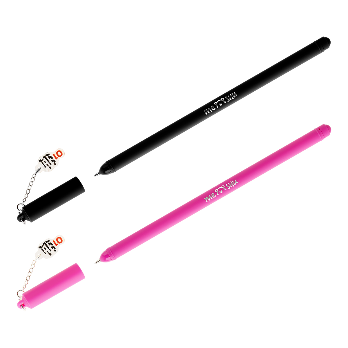 Ручка шариковая MESHU "Anime" синяя, 0,7мм, корпус ассорти, с топпером