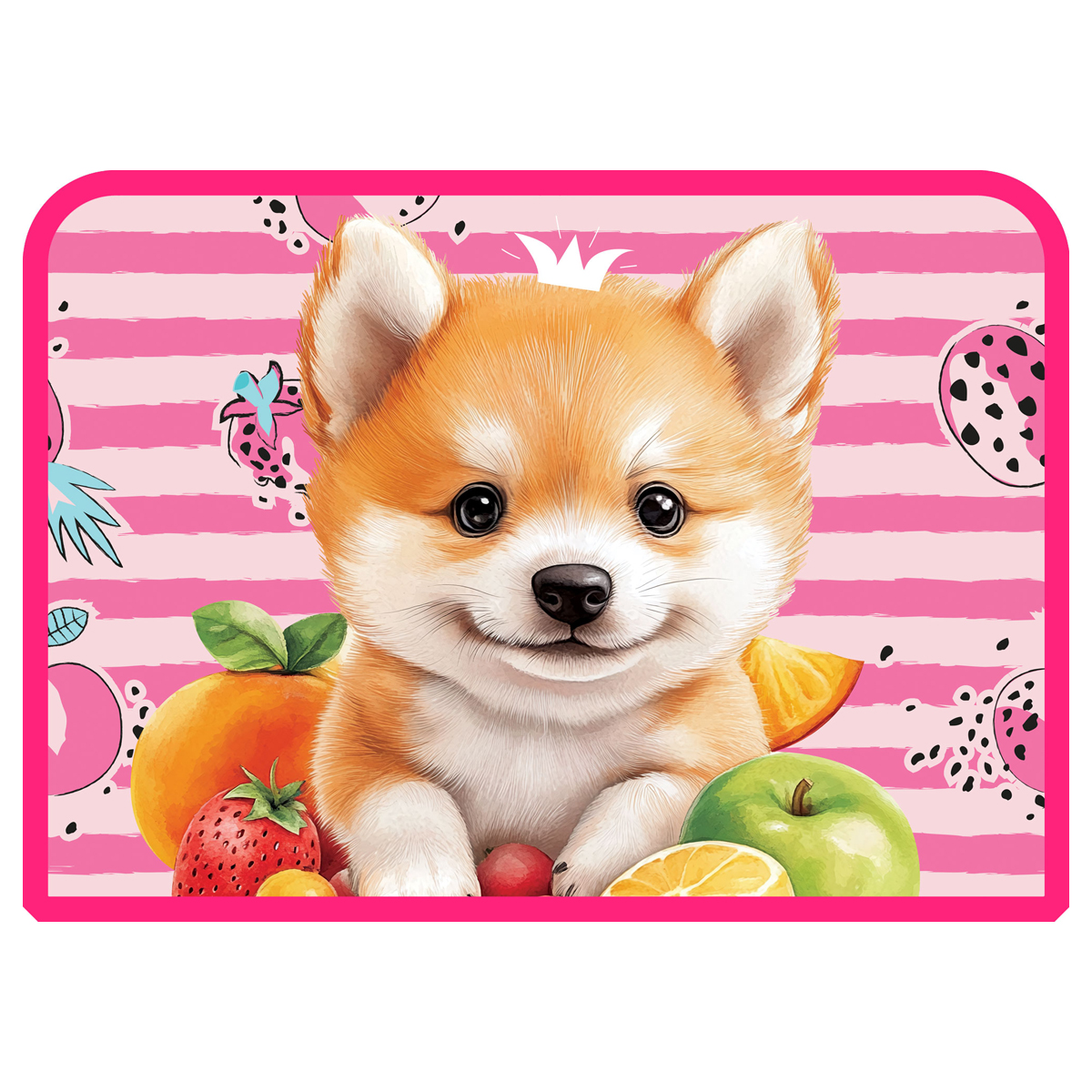 Папка для тетрадей 1 отделение, ArtSpace "Corgi", А4, пластик, на молнии