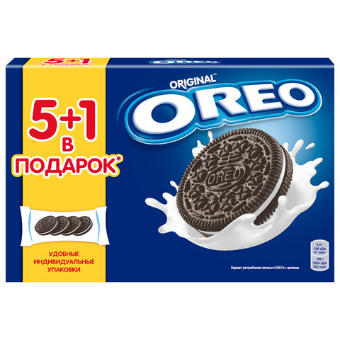 Печенье OREO (Орео) с какао и начинкой с ванильным вкусом, 228 г, 9001068