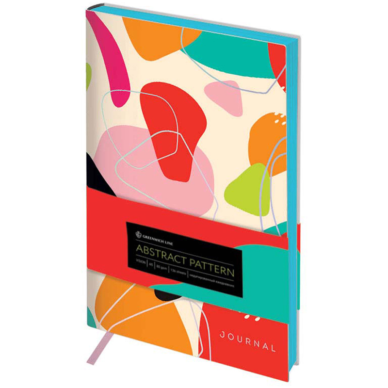 Ежедневник недатир. А5, 136л., кожзам, Greenwich Line "Vision. Abstract pattern", тон. блок, цветной срез