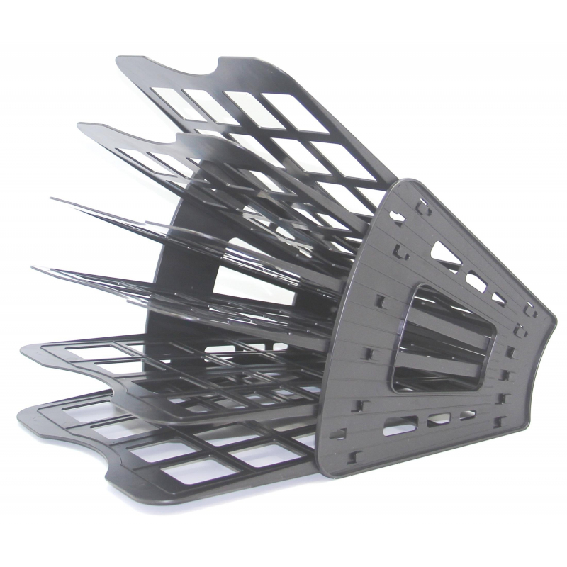 Лоток для бумаг Attache Веер сборный на 5 отделений черный юк