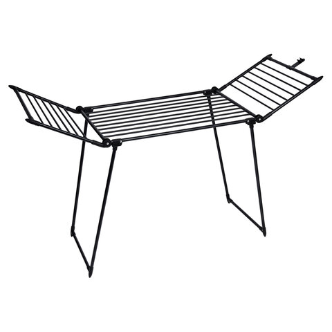 Сушилка напольная для белья раскладная, 3 зоны сушки, 19 метров, LAIMA HOME TRIO BLACK, 700470