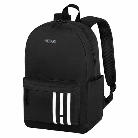 Рюкзак HEIKKI ENERGETIC (ХЕЙКИ) универсальный, эргономичный, "Strips", черный, 43х30х16 см, 273860