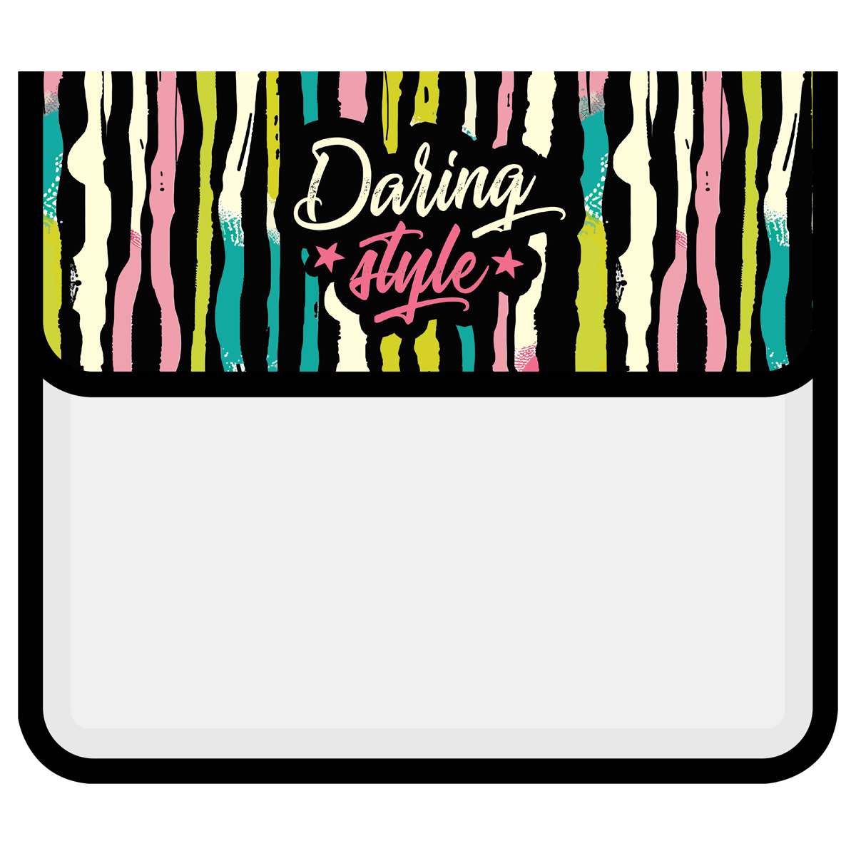 Папка для тетрадей 2 отделения, ArtSpace "Striped style", А5, пластик, на липучке