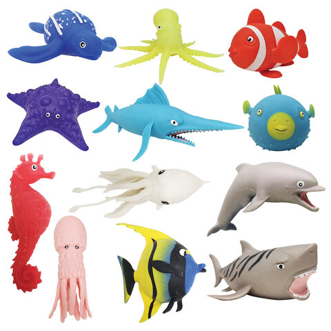 Фигурка-антистресс тянучка "Повелители экватора", ассорти 12 видов, дисплей, Sbabam,