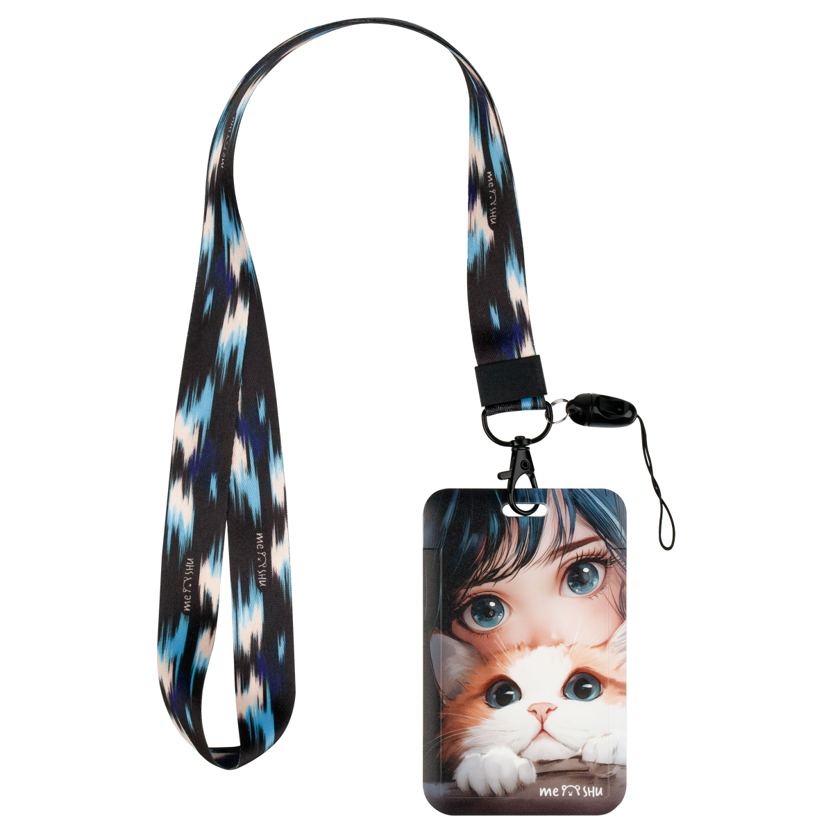 Бейдж вертикальный MESHU "Sensitive", 110*70мм, лента с карабином, 2D печать, опп пакет, европодвес