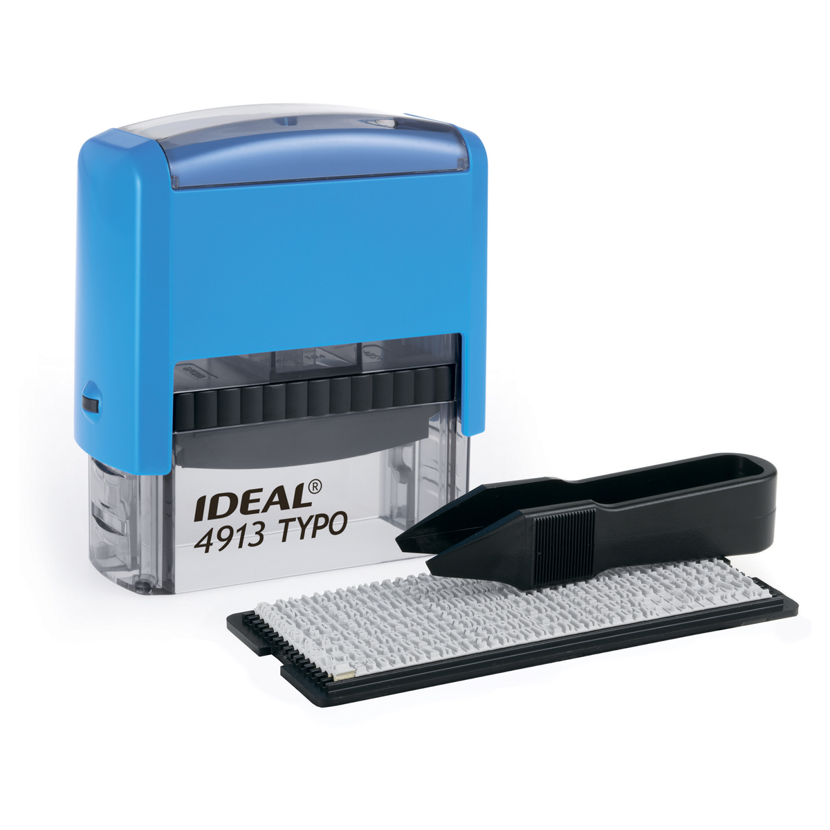 Штамп самонаборный Ideal, 5стр., 1 касса, пластик, 58*22мм, блистер (154356)
