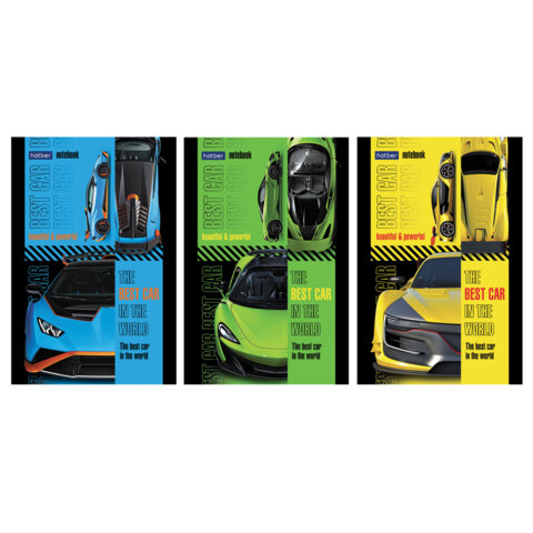 Блокнот МАЛЫЙ ФОРМАТ А6 40л, склейка, мел. бумага, клетка, глянц. лам, HATBER,Скорость и мощь,077053, 40Б6лA1к