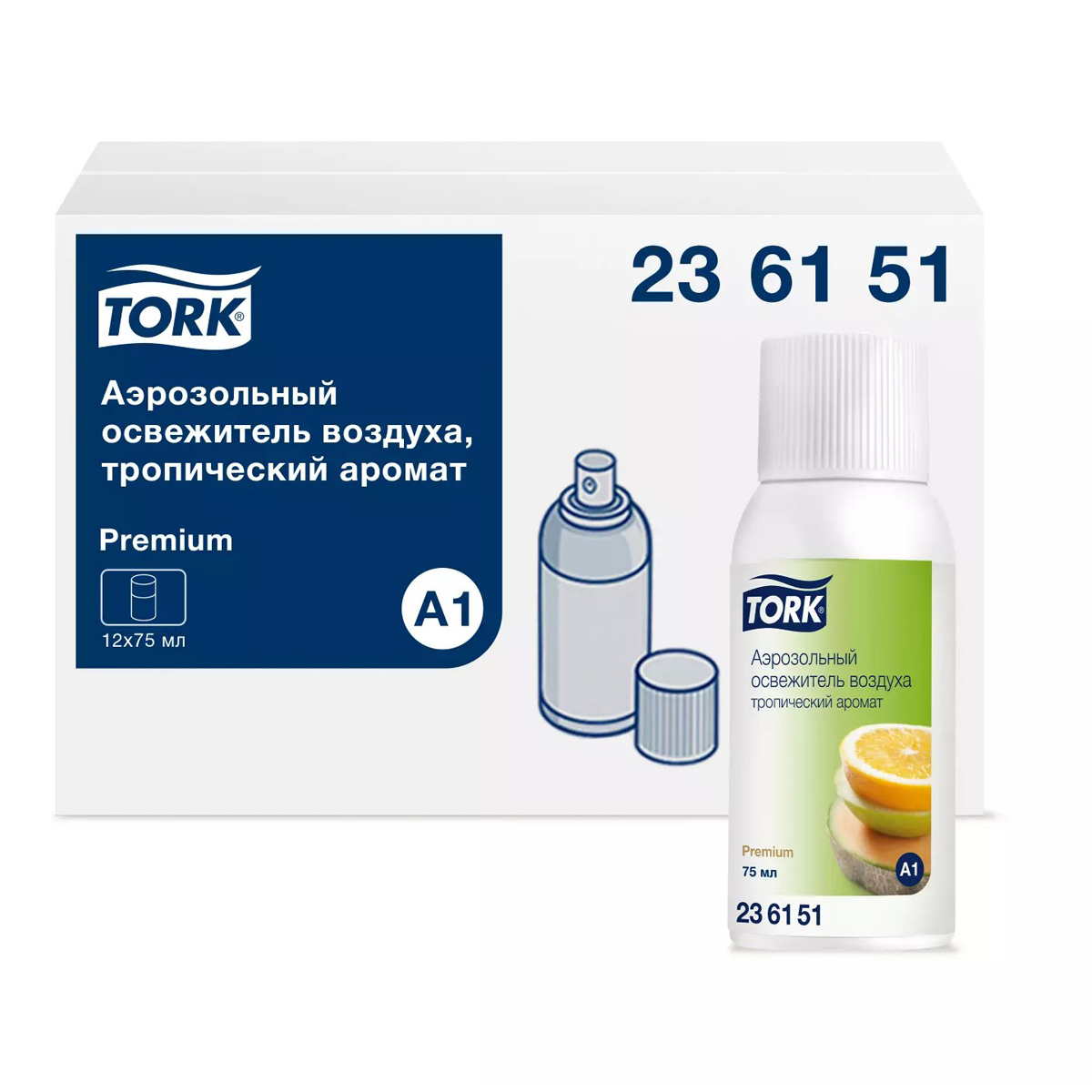 Сменный баллон для освежителя воздуха Tork "Premium"(А1), тропический, 75мл