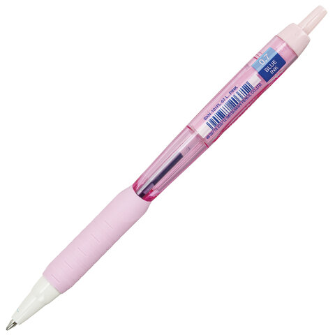 Ручка шариковая масляная автомат. с грипом UNI JetStream, СИНЯЯ, корпус розовый, 0,35мм, ш/к 03712, SXN-101FL PINK