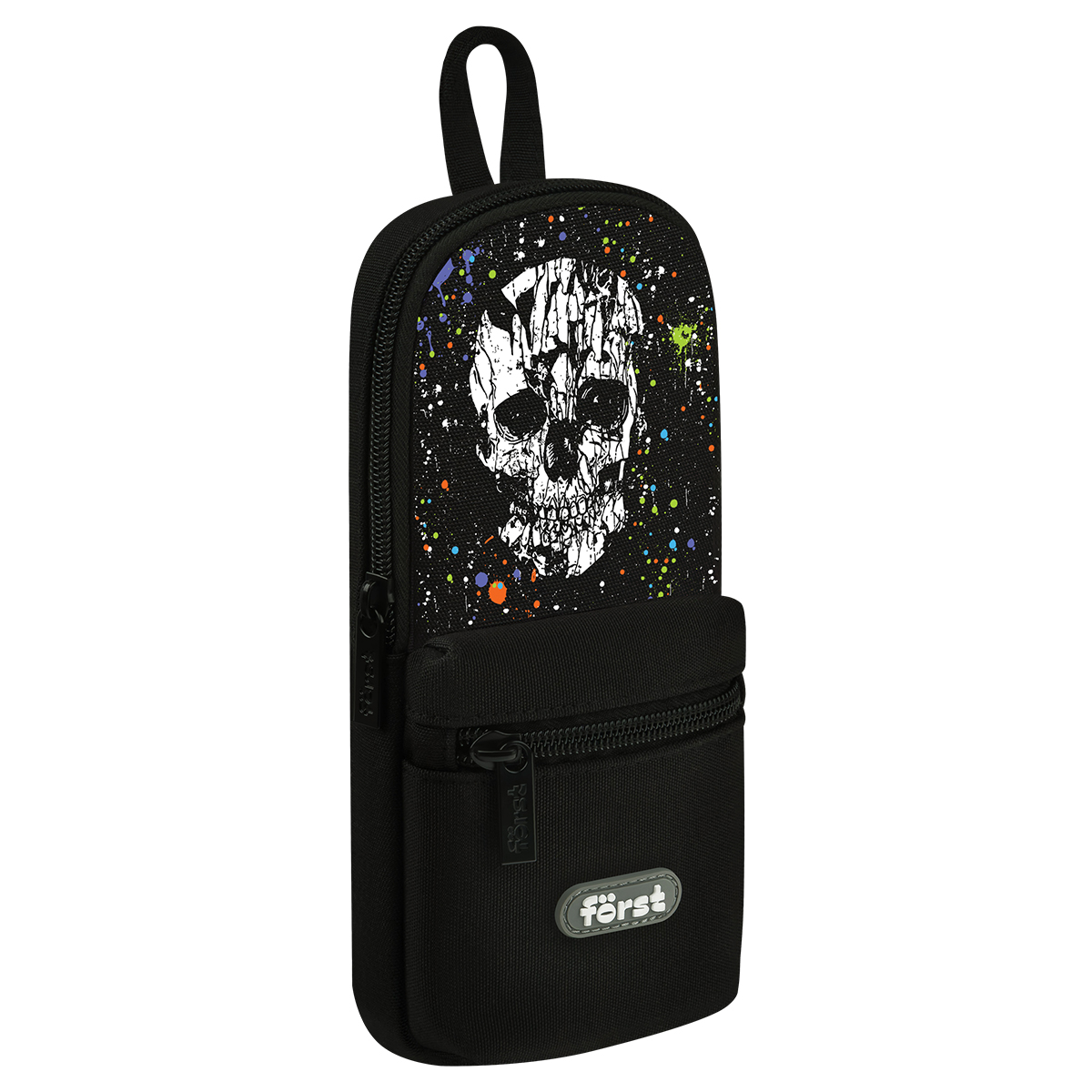 Пенал мягкий 1 отделение, 1 карман, 210*90*40 Först "Skull", текстиль