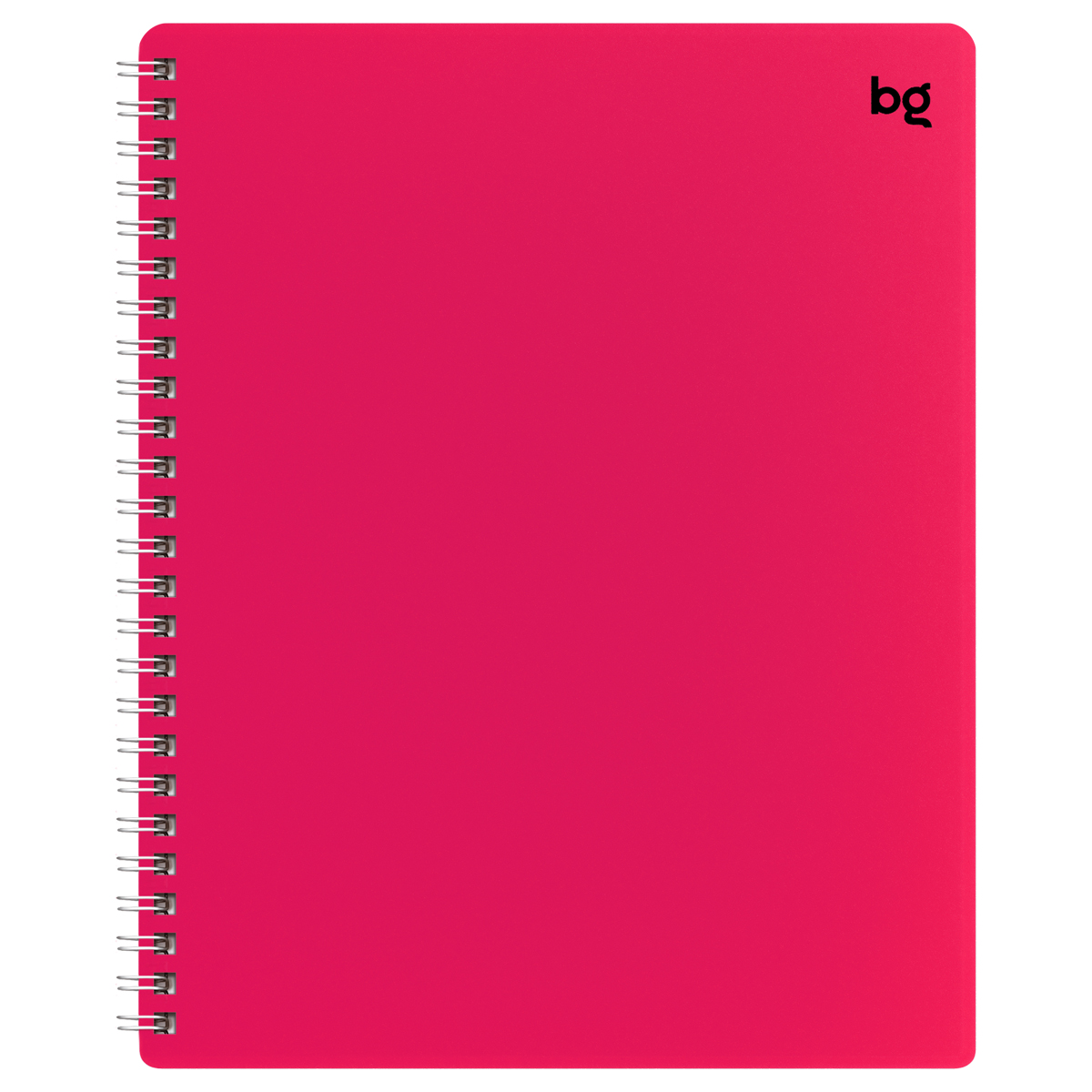 Тетрадь 80л., клетка на гребне BG "Неон", пластиковая обложка, розовый