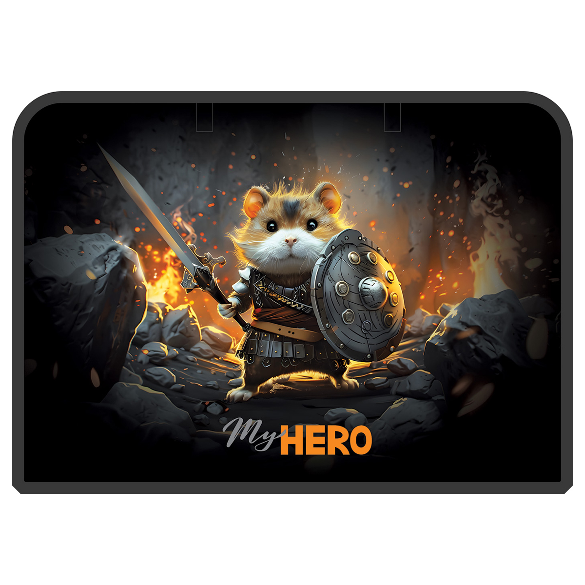 Папка с ручками А4 ArtSpace "Hamster hero", пластик, на молнии, 70мм