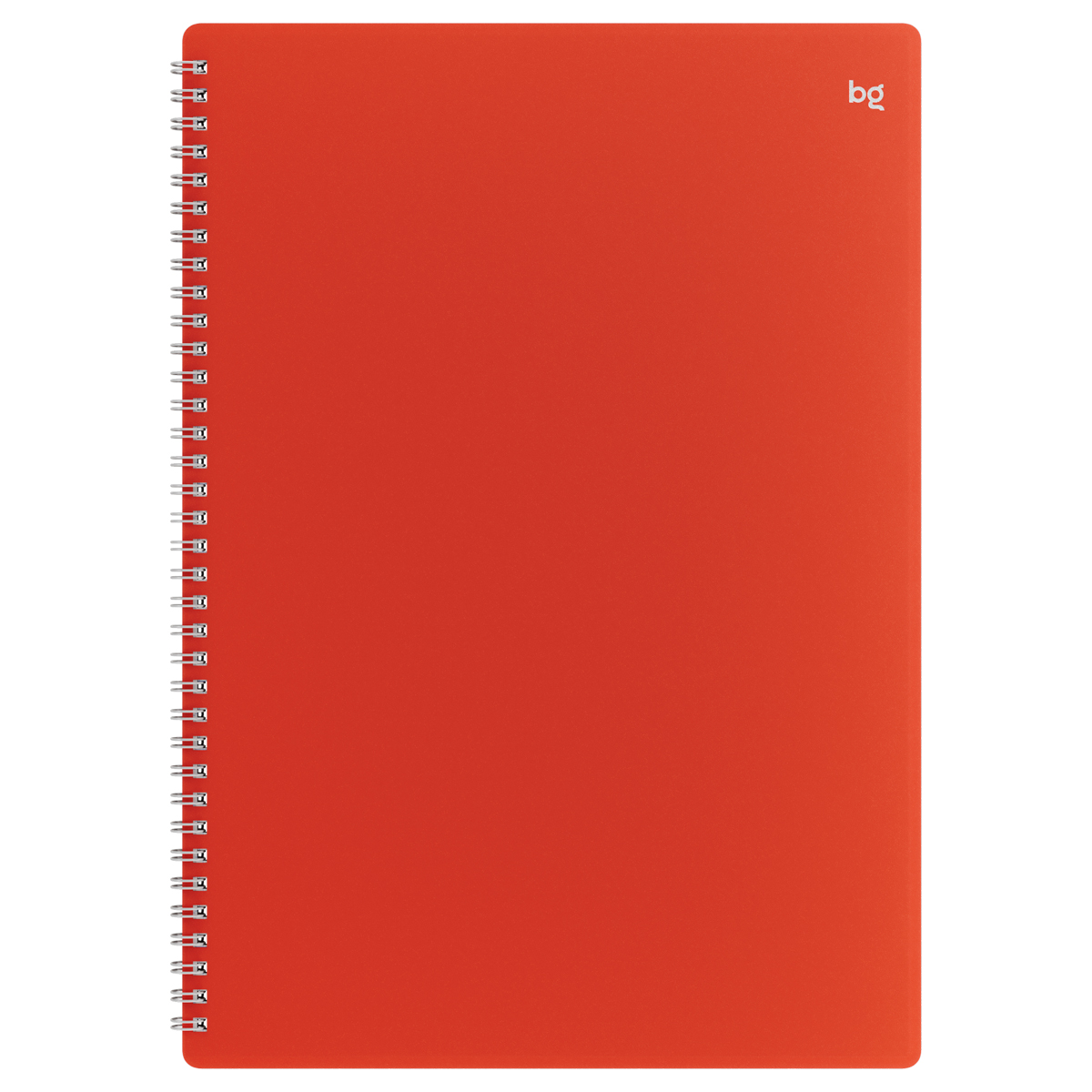 Тетрадь 48л., А4 клетка на гребне BG "Base", пластиковая обложка, красный