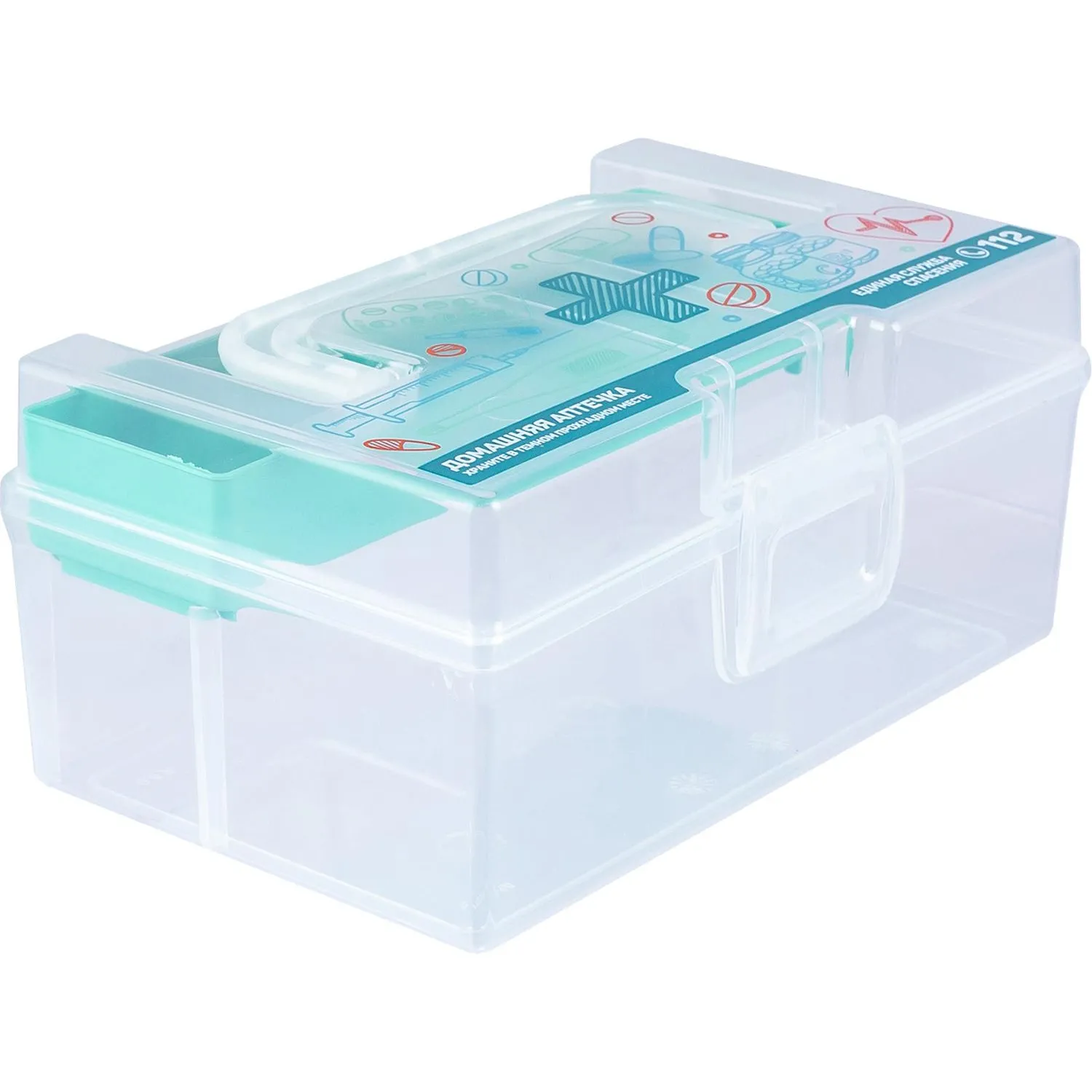 Контейнер для аптечки АПТЕЧКА ДОРОЖНАЯ 0,8л 170х108х78 мм
