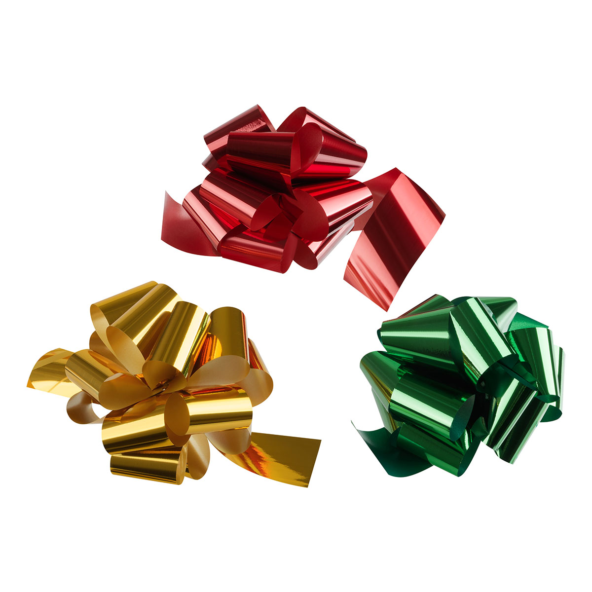 Набор бантов декоративных, MESHU, 3шт, 15см, круглые, ассорти