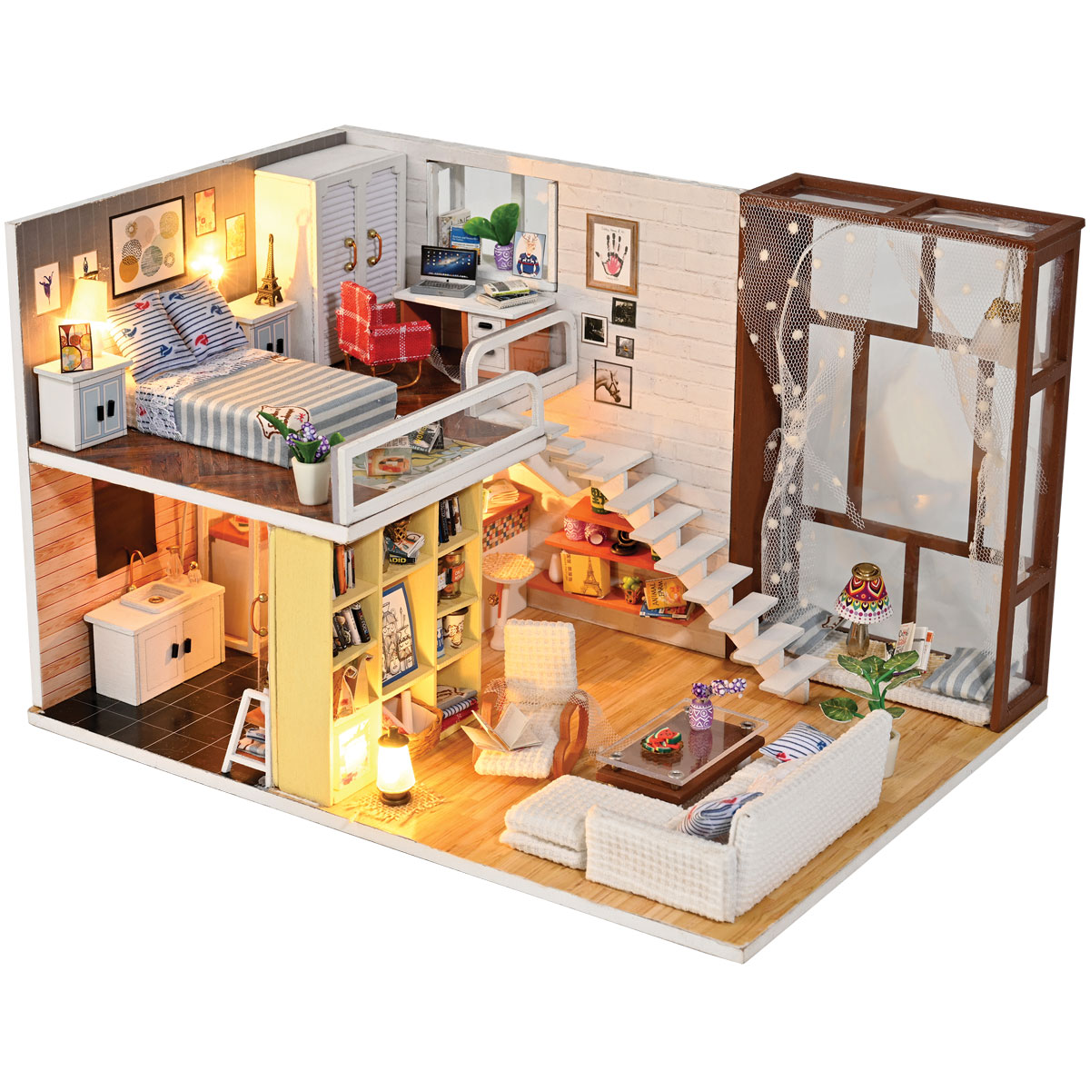 Сборная модель ТРИ СОВЫ, Румбокс "Городской лофт", 26*17*15см, картонная коробка