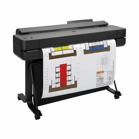 Плоттер HP DesignJet T650 36" (5HB10A), A0, Wi-Fi, сетевая карта, с подставкой