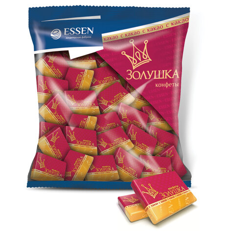 Конфеты шоколадные ESSEN "Золушка" мини-плитки с какао, 1000 г