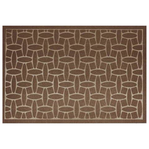 Коврик придверный 60х90 см, ВЕНГЕ, грязезащитный, 430 г/м2, фактурный рисунок АЛМАЗ, ЛЮБАША, 701056