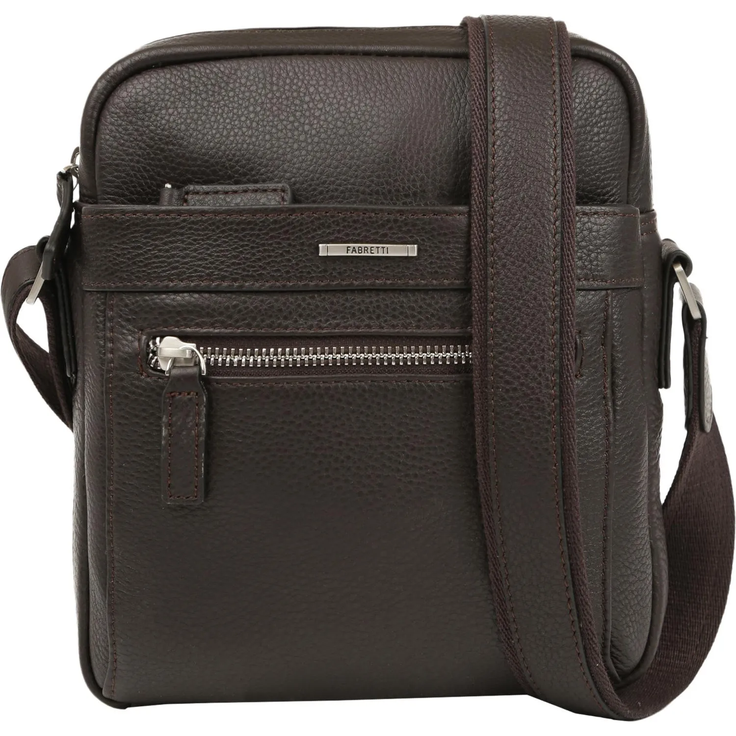 Сумка муж. нат. кожа  FABRETTI , 19X22X6, L14402-12