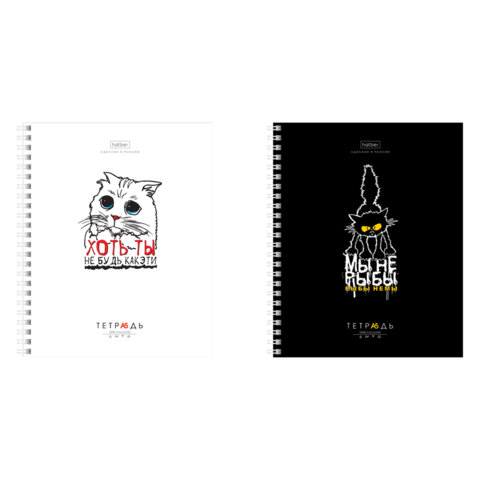 Тетрадь А5 80л. HATBER гребень, клетка, обложка картон, Проект Капланопись_Выпуск №2 (микс), 090633, 80Т5В1гр
