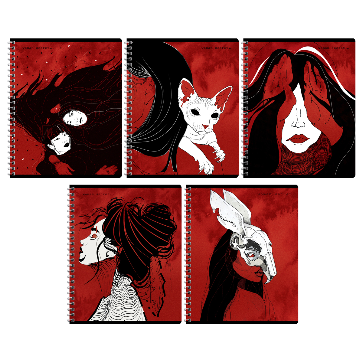 Тетрадь 48л., А5, клетка на гребне Greenwich Line "Woman secret", матовая ламинация, выборочный лак, 70г/м2