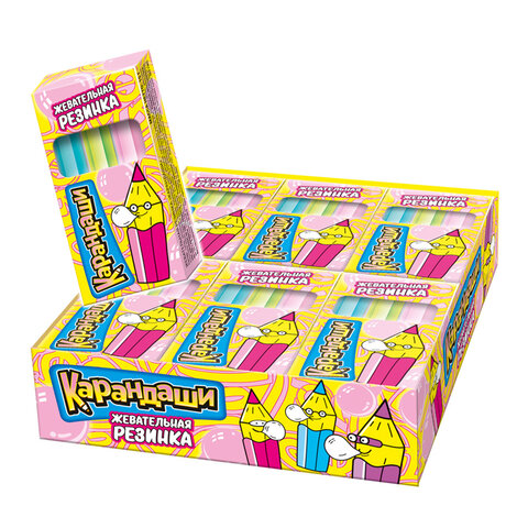 Жевательная резинка "Карандаши", 15 г, КАНДИ КЛАБ, GUM024-1