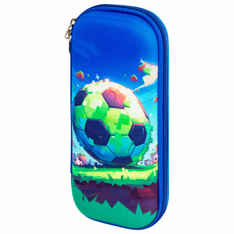 Пенал ЮНЛАНДИЯ, 1 отделение, карман, полиэстер/EVA, 22х10х5 см, Football match, 273191