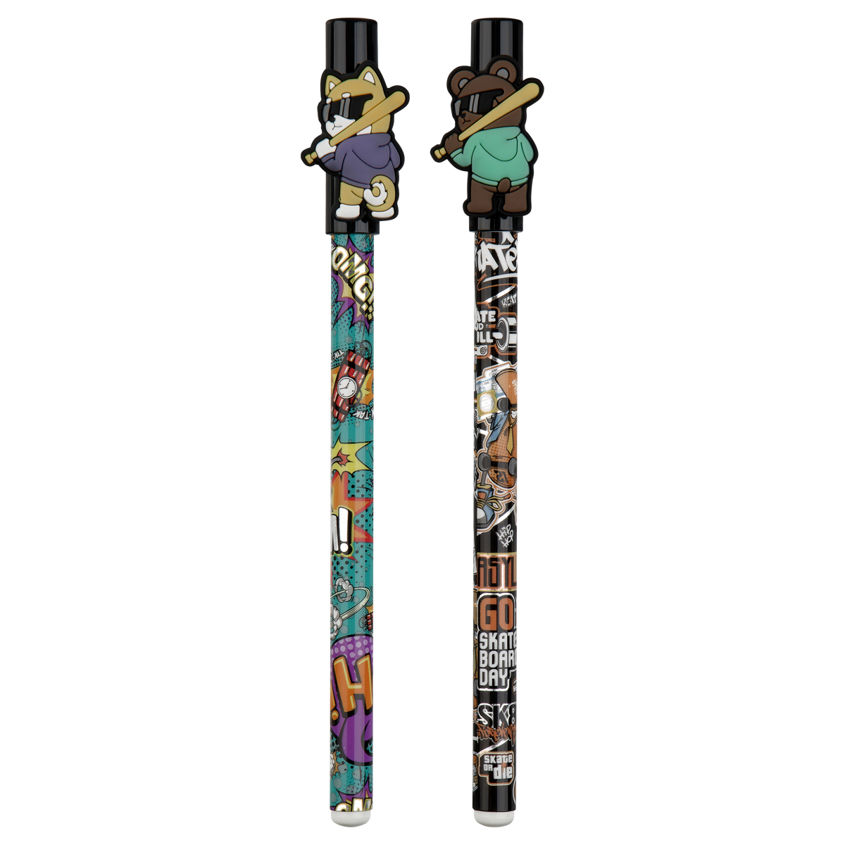 Ручка шариковая MESHU "Cheeky Friends" синяя, 0,7мм, корпус ассорти