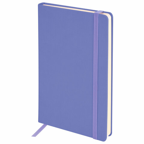 Скетчбук, слоновая кость 140 г/м2 130х210 мм, 80 л., КОЖЗАМ, резинка, BRAUBERG ART CLASSIC, пастель сиреневый, 116879