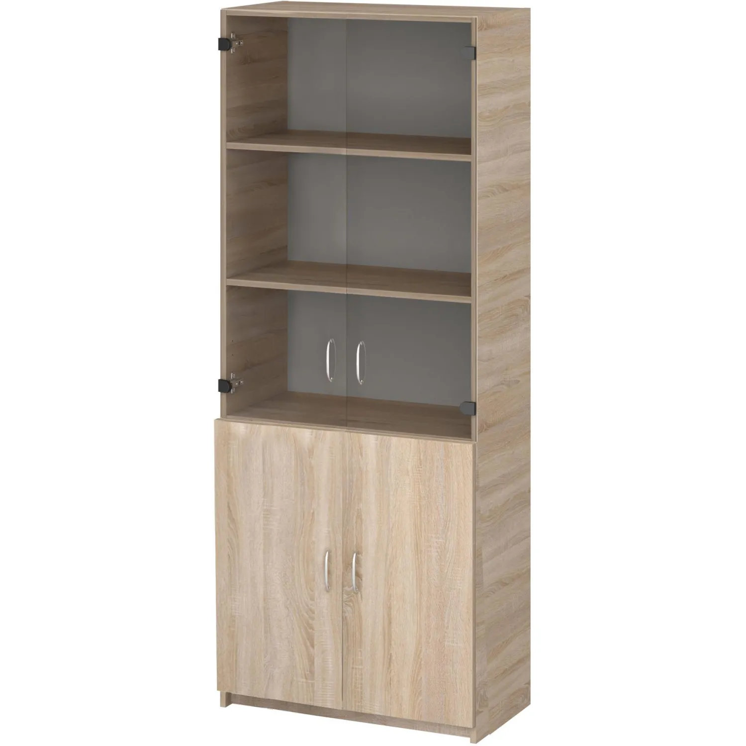 Шкаф SP Бюджет   со стекл. 2553 (651,879,655,670) дуб сонома